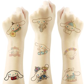 20 Sheets Cinnamoroll Temporary Tattoos for Kids, Birthday Party Favors, Cute Cartoon Decoration Sticker Gifts for Girl Boys Home Activity Class Prizes Carnival Christmas Rewards (Cinnamorol)