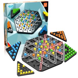 Juego Mesa Goma del Triángulo, Interesantes Juego de Mesa Familiares, Juegos de Estrategia Apilamiento Clásico para Reuniones Familiares y Varias Personas 2 a 4 Jugadores