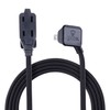 Globe Electric 22810 9ft Fabric Extension Cord, 3 Polarized Outlets,