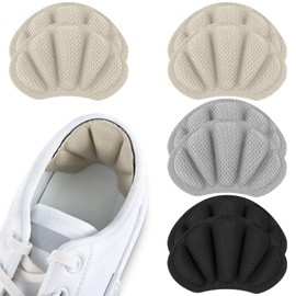 Flintronic 4 pairs sneaker repair patch, heel patch, shoe heel repair sneaker, leather heel protector, heel pad repair for most types