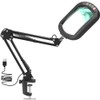 Drdefi 10X Square Magnifying Glass with Light and Stand, Real