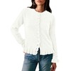 PRETTYGARDEN Womens Fall Button Down Cardigans Chunky Knit Ruffle Open