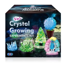 UNGLINGA Crystal Growing Kit, Experiment Science Kits for Kids Age 6-8-10-12, STEM Projects Learning & Educational Toys Gifts Idea for Boys Girls 6 7 8 9 10 11 12, Grow 5 Vibrant Crystals Making Kit