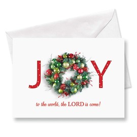 Great Joy Religious Christmas Cards - Set of 18, Religious Themed Holiday Greeting Card Value Pack, Large 5 x 7 Inch Size, Envelopes Included