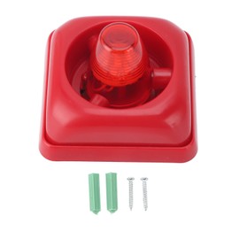 Fire Alarm, DC12V 24V Sound and Light Alarm, LED Audible Visual Alarm, Strobe Warning Horn, 3 Sound Modes Flashing Light, Siren Fire Security Horn Buzzer 115dB