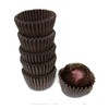 Pastry Chef's Boutique Glassine Chocolate Brown Paper Candy Cups No.4 - 1''x3/4'' - Brown - 200pcs