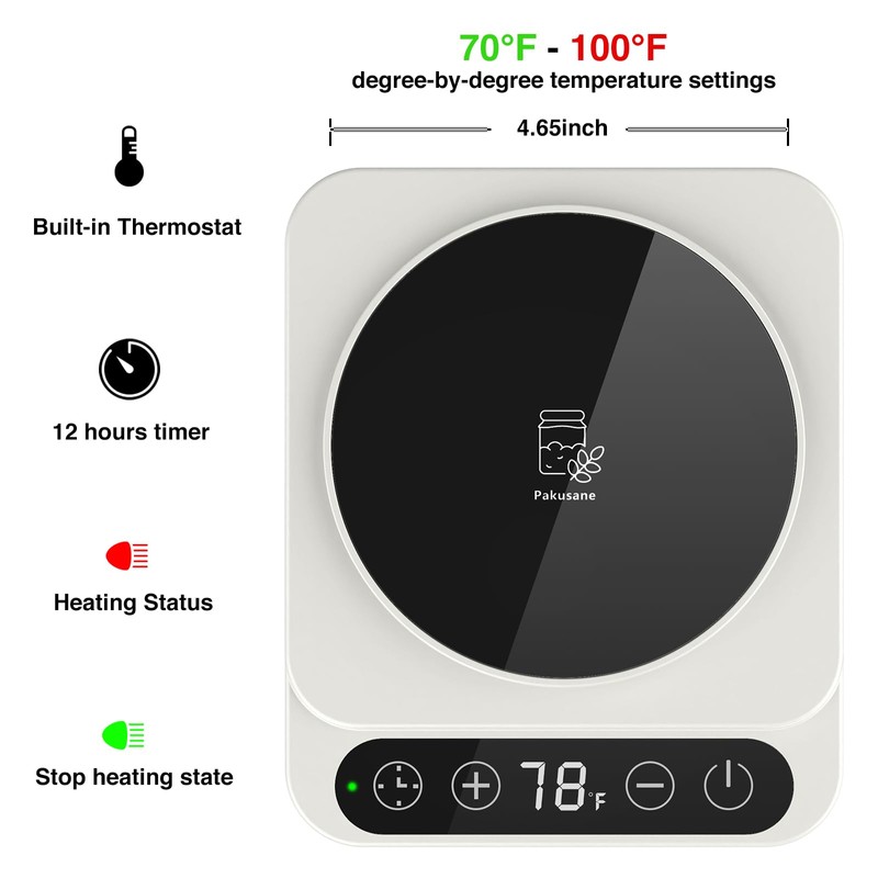 Pakusane Sourdough Starter Warmer 3.0 for Kitchen, Precise 1°F Thermostat