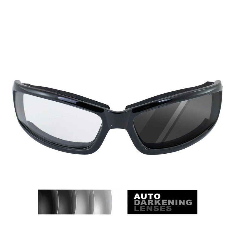 Global Vision Stray Cat 24 Auto-Darkening Photochromic Motorcycle Sunglasses Gloss