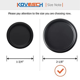 6 Pack Closet Door Finger Pull Black - 2-1/8” Round Sliding Finger Door Pull, Easy Snap-in Installation