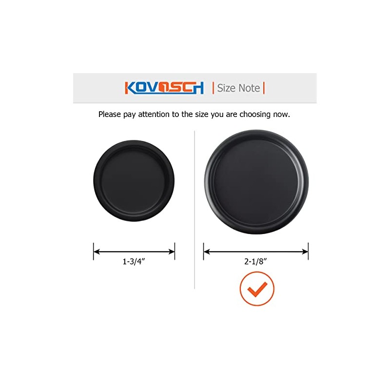 6 Pack Closet Door Finger Pull Black - 2-1/8” Round