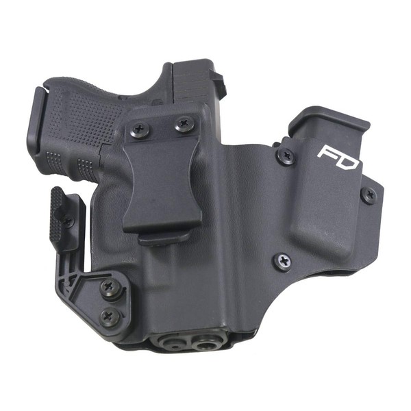 Fierce Defender IWB Kydex Holster Compatible with Glock 26 27 +1 Series W/Claw -Made in USA- (Black)
