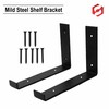 SUL Heavy Duty Floating Mild Steel Shelf Brackets with Lip,