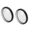 Mugast Lens Protective Cover,2PCS Waterproof Dustproof Acrylic Action Camera Lens