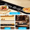 Table Runner, Birthday Tablecloth, Black, Happy Birthday Table Runner, Happy