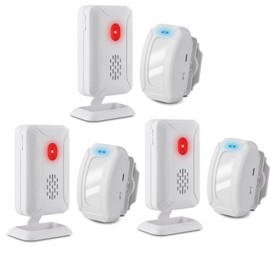 Door Chime, USUPERINK 3SET Motion Sensor Alarm, Wireless Driveway Alarm Security for Business Entry, Store Door Entry Bell, Motion Sensor Detect Alarm, Caregiver Reminder for Elderly, Visitor Bell