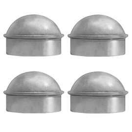 [Pack of 4] 2-7/8" Chain Link Fence Post Cap, Galvanized Steel Fence Terminal Post Caps for 2-7/8" OD Post/Pipe.