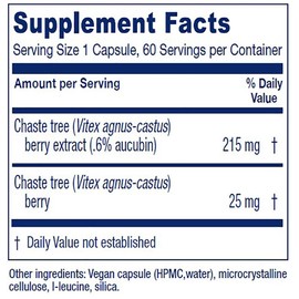 Vitanica Vitanica, Chaste Tree Berry, Vitex Extract Plus, Vegan, 60 Capsules