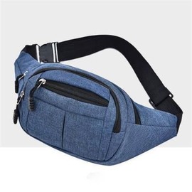FATASH Waterproof Bumbag with 4 Zip Pockets Adjustable Strap Waist Fanny Pack | Phone, Wallet, Passport Holder | Lightweight Sling for Hiking, Running, Gym | Crossbody Bag for Men & Women