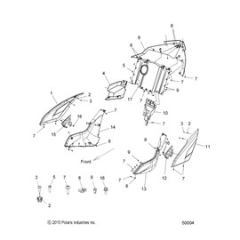 Polaris Slingshot Wing Support Weld, Rear, Left, Black, Genuine OEM Part 1019436-329, Qty 1