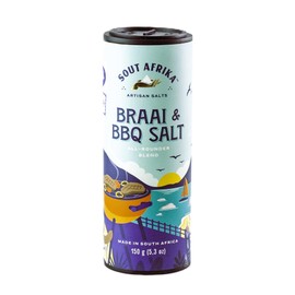 Sout Afrika Braai & BBQ Salt 150g | Premium Artisan Salts & Seasonings | Proudly South African | BBQ, Braai, Frying & other cooking | All Natural | Beautiful Packaging | Great Foodie Gift