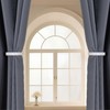 Mayrhyme White Wood Grain Curtain Holdbacks,Solid Aluminum Wall Mounted Curtain
