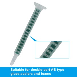 Moicstiy 20Pcs Epoxy Adhesive Mixing Nozzle Tip, Static Resin Mixer Adhesive Applicatior for 50ml(1:1 & 2:1 ratios,16 Element)