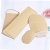 TOVINANNA 6pc Natural Loofah Bath Set Exfoliating Gloves Lotion Applicator