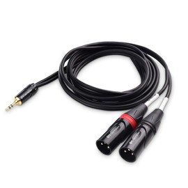Cable Matters 3.5mm 1/8 Inch TRS to 2 XLR Cable 6 ft, Male to Male Aux to Dual XLR Breakout Cable