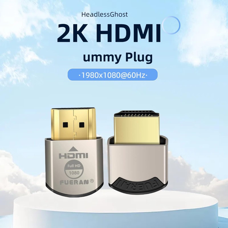 FUERAN 2K 4K 8K HDMI Dummy Plug-Virtual Monitor Display Emulator