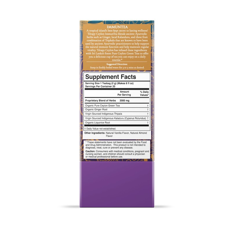 Térapy Ceylon ImmunTea Ayurvedic Tea | All Natural Herbal Ingredients