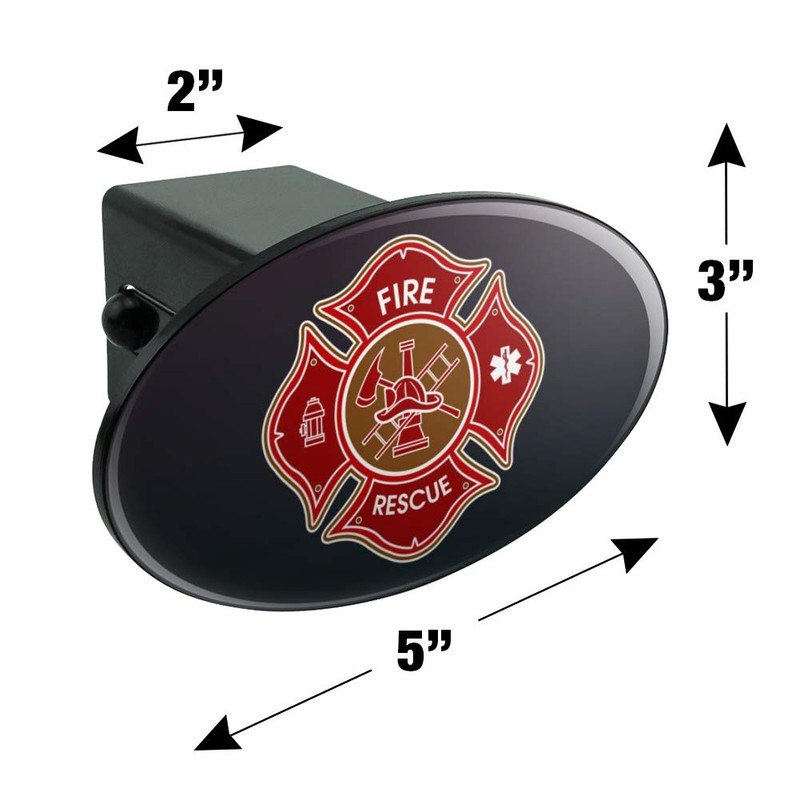 GRAPHICS & MORE Firefighter Fire Rescue Maltese Cross Oval Tow