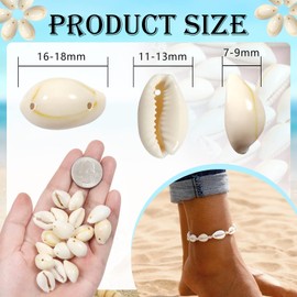 TOAOB Pack of 140 Natural Shell Beads with Hole for Threading Beige Spiral Cauri Shells Craft Shells 16 to 18 mm for DIY Jewellery Making or Deco Crafts