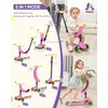 KRIDDO 5-in-1 Kids Kick Scooter, Lean-to-Steer, Toddler Toy Scooter with