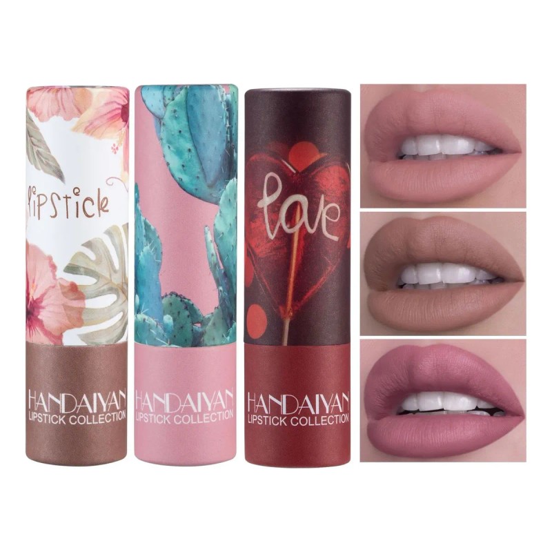 Set De 7 Labiales Mate Seda Hidratantes No Transferibles