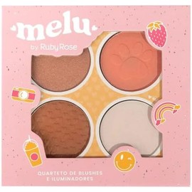 Paleta de rubores e iluminadores Cuarteto de Blushes Mely by Ruby Rose