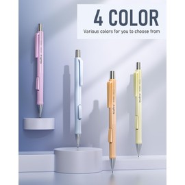 Nicpro 8 Pack 0.5mm Pastel Mechanical Pencil Set, Fast Click Aesthetic Lead Drafting Pencils 0.5 mm with 480PCS HB Lead Refills, 3 Erasers for Artist School Student Writing Drawing Sketching with Case