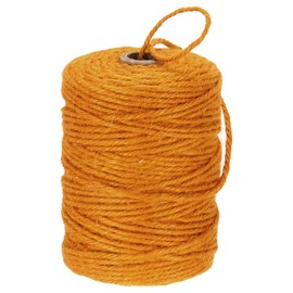 MECCANIXITY Natural Jute Twine String 328ft x 3mm Long Strong Twine Rope for Arts Crafts Ribbon Gift Wrapping Packing Christmas Wedding, Gold