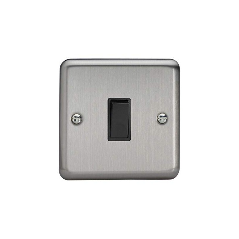Varilight XS1B Rocker Switches 1 Gang Black,86x86x25mm