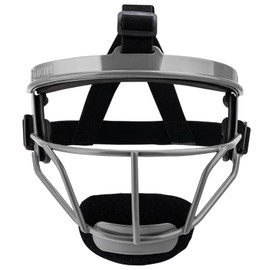 Dinictis Softball Face Mask, Lightweight, Comfortable, with Wide Field Vision, Durable and Safe Face Guards, Premium Protective Softball Fielder's Mask-Grey-Child(S)