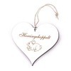 Engraved Heart Door Sign 13 x 12 cm (Hereingehoppelt Kaninchen,