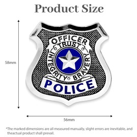 BLPRKOT Pack of 2 Police Brand Police Badge Toy Badge Party Fashion Badge Clothing Accessories Police Badge Badge Carnival Party Carnival Theme Party Props