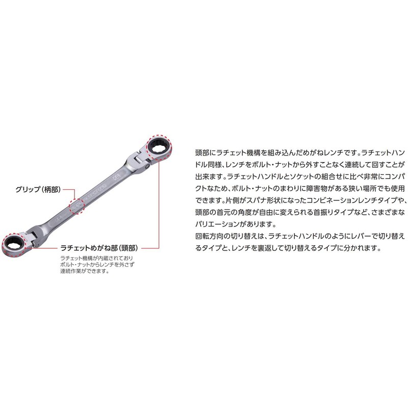 Kyoto Machine Tools (KTC) Ratchet Glasses Wrench (Double Headed Oscillating