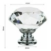 Taps2Traps Pack of 4 x Large Crystal Diamond Glass Door