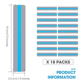 18 Pack Reading Guide Strips Colored Overlay Highlight Bookmarks Reading Strips Help with Dyslexia for Crystal Children and Teacher Supply (Blue)