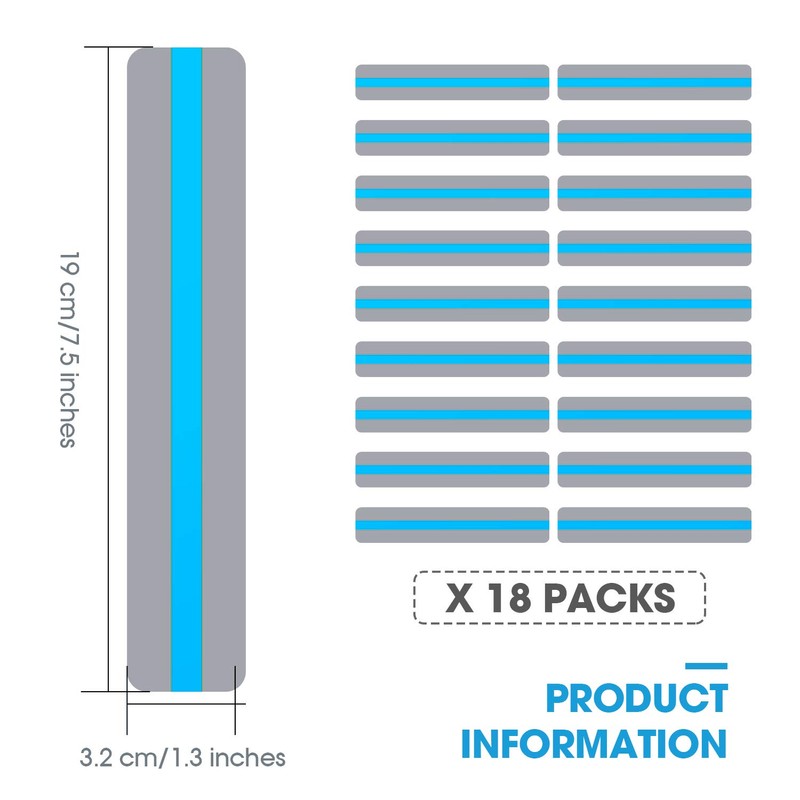 18 Pack Reading Guide Strips Colored Overlay Highlight Bookmarks Reading