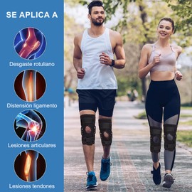 RYEWGRV Rodillera Deportiva, Ajustable para Meniscos y Ligamentos, Rodillera Transpirable Antideslizante de 2 Piezas, Unisex, Adecuada para Deportes, Fitness, Correr y Baloncesto Etc