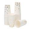 Geeklife 16 oz Disposable Gold Stars Paper Coffee Cups,Hot and