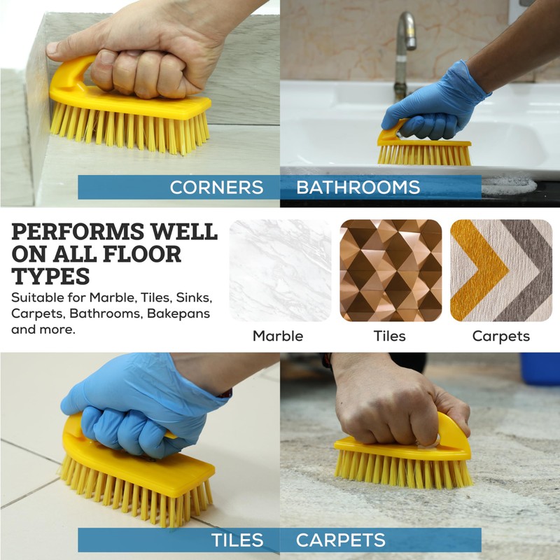 KLEEN HANDLER Iron Handle Scrub Brush for Household & Commercial