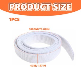 MIRKUZI Martial Arts Belt 180cm Judo Belt Taekwondo Belt Martial Arts Belt Length Karate Belt Extra Thick Fabric for Kids Professional Karate Aikido Belt for Kids