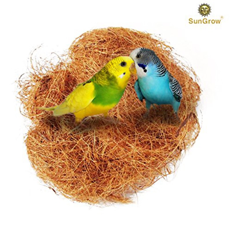SunGrow Finch Coconut Fiber, Loose Bedding Substrate for Birds Nest